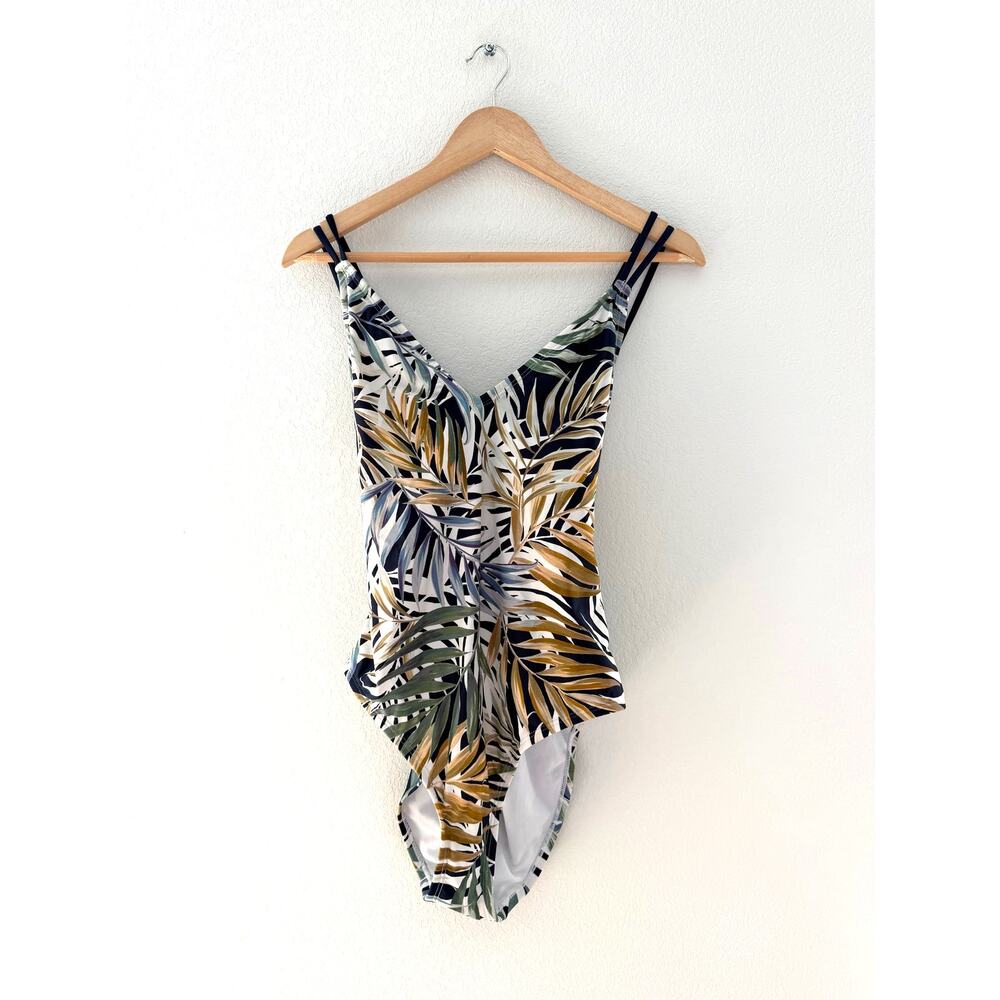 Hurley Women’s XL Tropical Palm Print Strappy One Piece Swimsuit